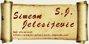 Simeon Jelesijević vizit kartica